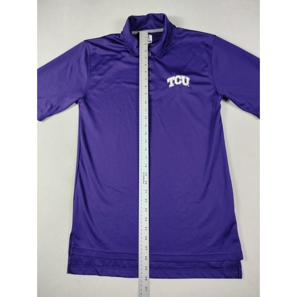 Russell Athletic Polo Shirt Mens Small Purple TCU Horned Frogs NCAA Football - Picture 7 of 10